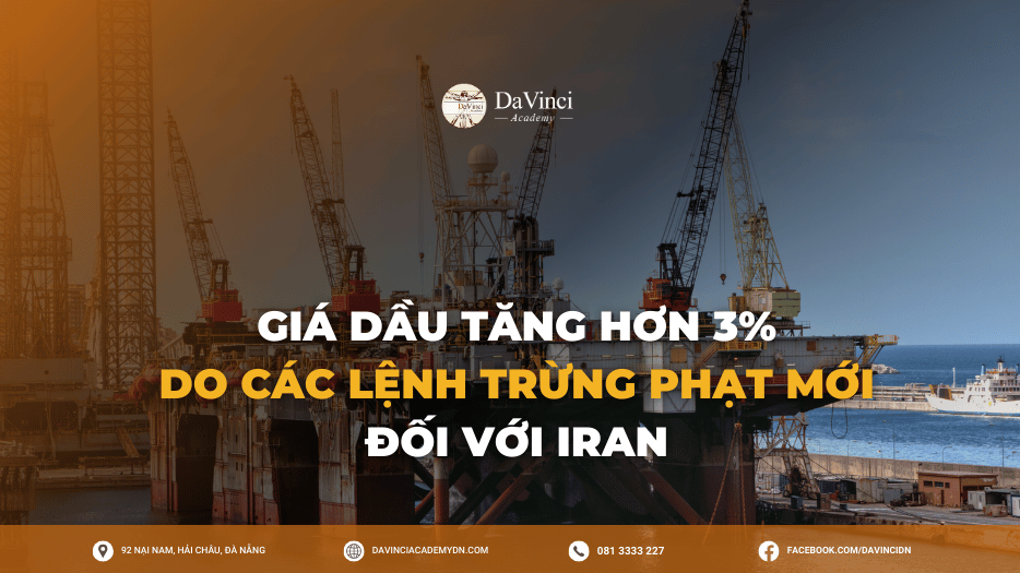 Giá dầu tăng hơn 3% do các lệnh trừng phạt mới đối với Iran